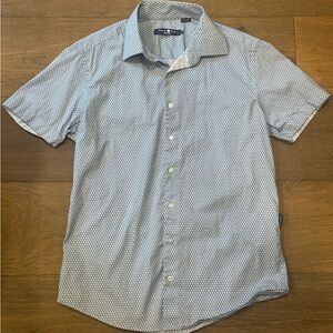 COPY - Stone Rose Shirt Button Down Short Sleeve Cotton Blend Blue Men’s Size S…
